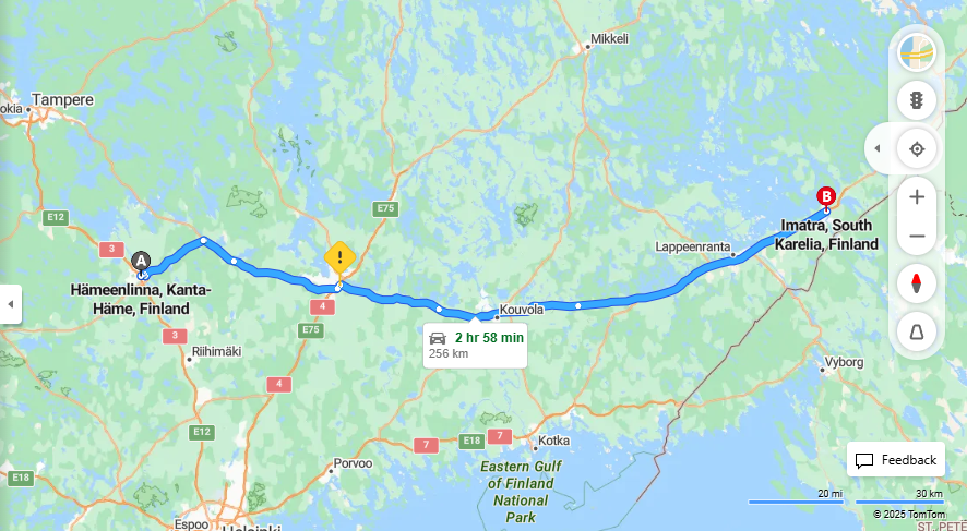 Hameenlinnasta Imatralle - Etaisyys, Ajo, Kuljetus ja Matkustusvaihtoehdot