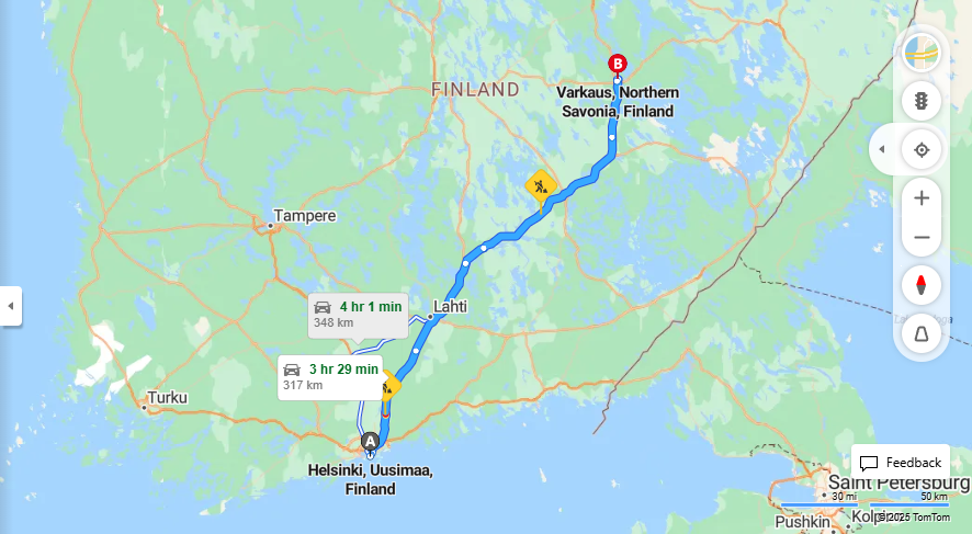Helsingista Varkauteen - Matka, Ajaminen, Kuljetus ja Matkustusvaihtoehdot