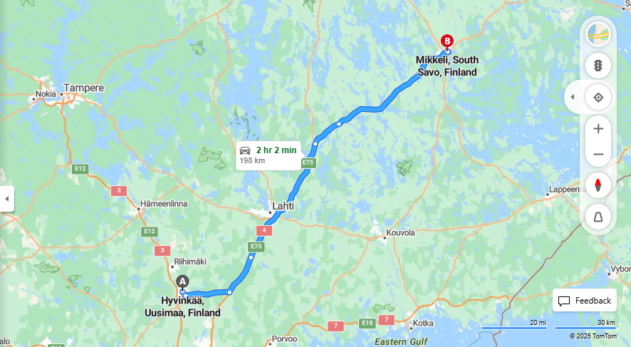 Hyvinkaasta Mikkeliin - Etaisyys, Ajo, Kuljetus ja Matkustusvaihtoehdot