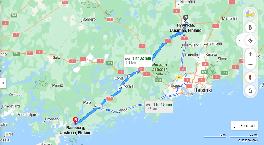 Hyvinkaasta Raseporiin - Etaisyys, Ajo, Kuljetus ja Matkustusvaihtoehdot