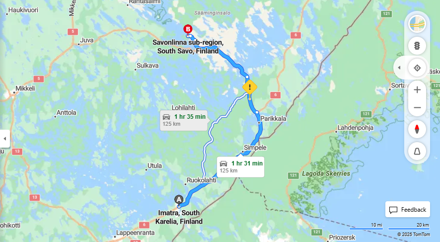Imatra - Savonlinna: Matka, Ajo, Kuljetus ja Matkustamisvaihtoehdot