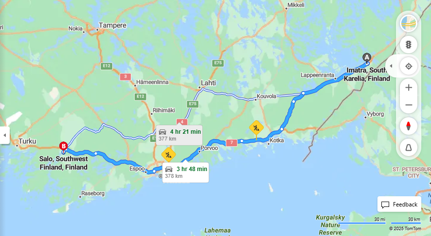 Imatralta Saloon - Etaisyys, Ajo, Kuljetus ja Matkustusvaihtoehdot