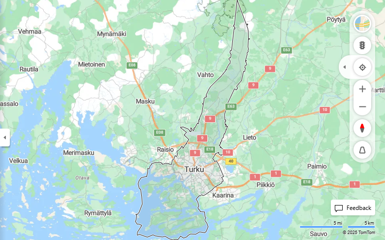 Kaarinasta Turkuun - Etaisyys, Ajo, Kuljetus ja Matkustusvaihtoehdot