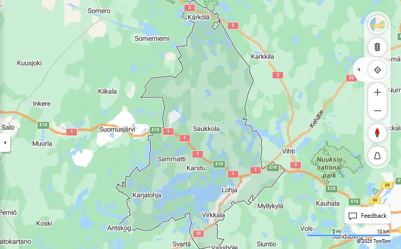 Keravalta Lohjalle - Etaisyys, Ajo, Liikenne ja Matkustusmahdollisuudet