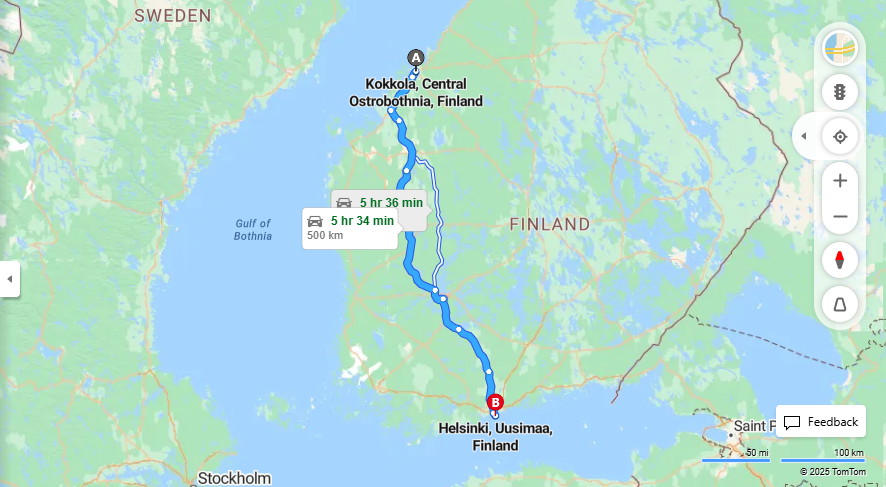 Kokkola-Helsinki: Etaisyys, Ajo, Liikkumisvaihtoehdot ja Matkustusmahdollisuudet