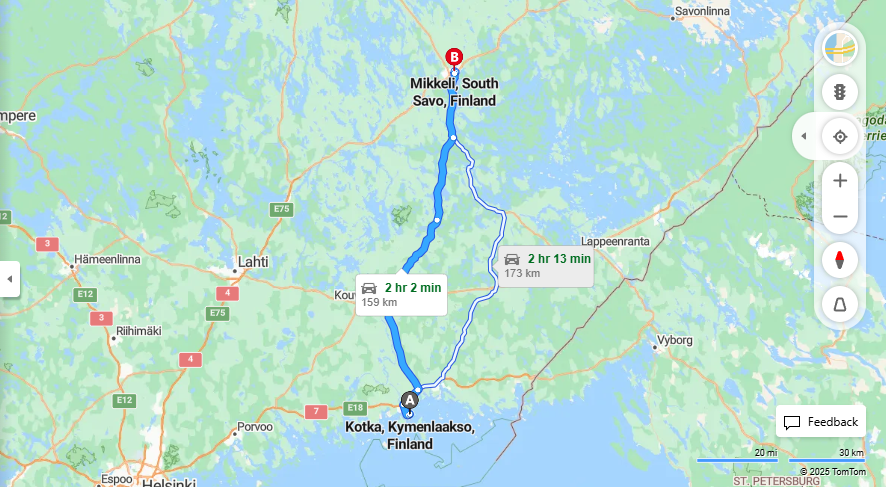 Kotkasta Mikkeliin - Etaisyys, Ajo, Kuljetus ja Matkustusvaihtoehdot