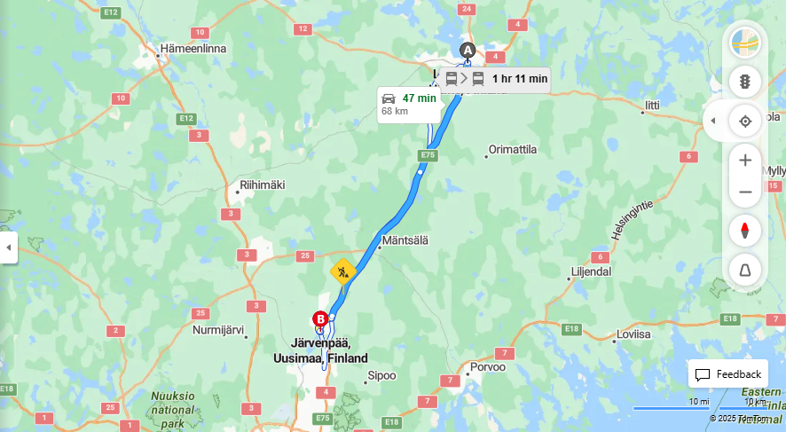 Lahti - Jarvenpaa: Matka, Ajo ja Kuljetusvaihtoehdot
