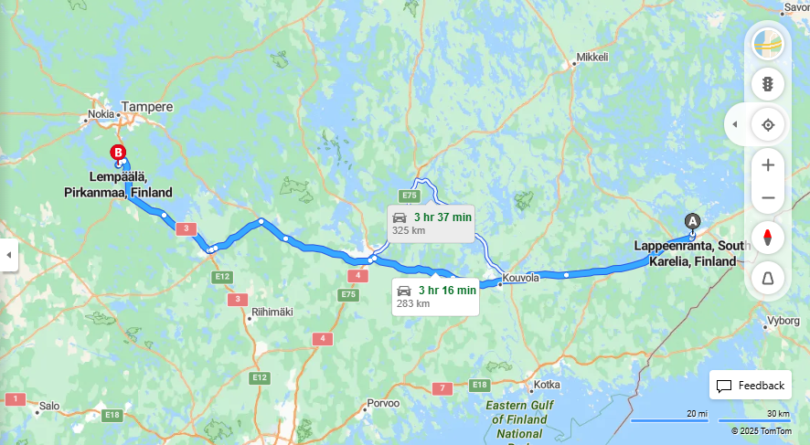 Lappeenrannasta Lempaalaan - Etaisyys, Ajaminen, Liikkumis- ja Matkustusvaihtoehdot