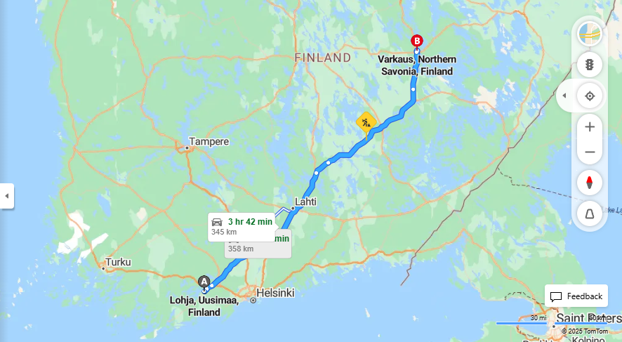 Lohjalta Varkauteen - Etaisyys, Ajomatka, Kuljetus ja Matkustusvaihtoehdot