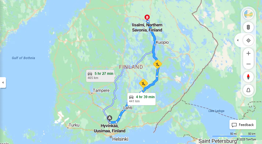 Matka Hyvinkaasta Iisalmeen - Etaisyys, Ajo, Kuljetus ja Matkustusvaihtoehdot