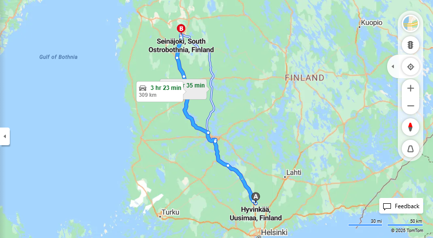 Matka Hyvinkaasta Seinajoelle - Etaisyys, Ajo, Kuljetus ja Matkustusvaihtoehdot