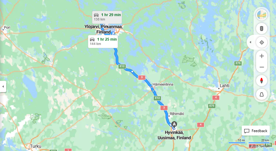 Matka Hyvinkaasta Ylojarvelle - Etaisyys, Ajo, Kuljetus ja Matkustusvaihtoehdot