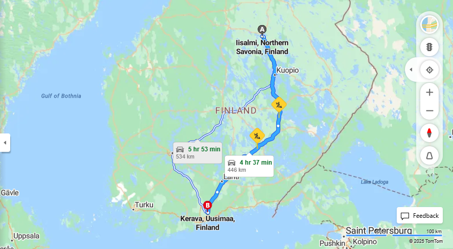 Matka Iisalmesta Keravalle - Etaisyys, Ajo, Kuljetus ja Matkustusvaihtoehdot