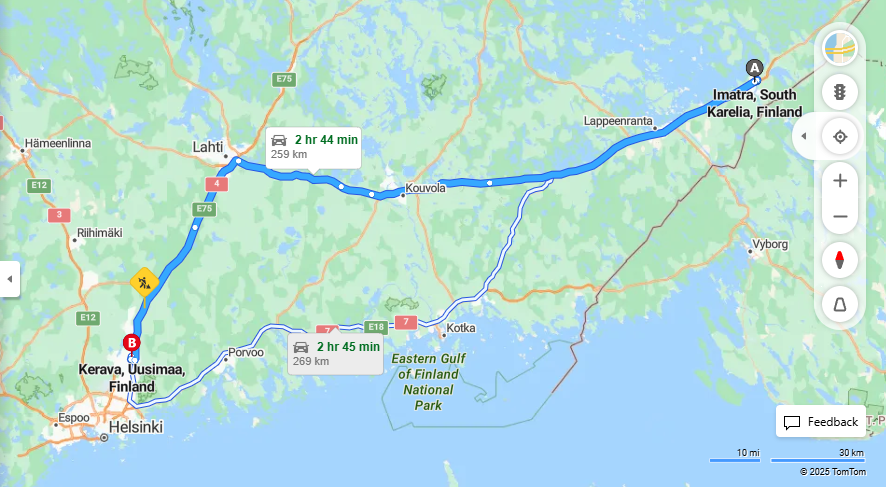 Matka Imatralta Keravalle - Etaisyys, Ajo, Liikenne ja Matkustusmahdollisuudet