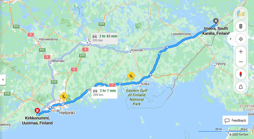 Matka Imatralta Kirkkonummelle - Etaisyys, Ajo, Kuljetus ja Matkustusvaihtoehdot