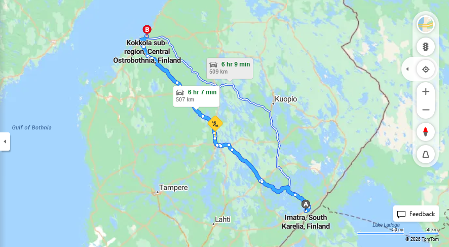 Matka Imatralta Kokkolaan - Etaisyys, Ajo, Liikenne ja Matkustusvaihtoehdot