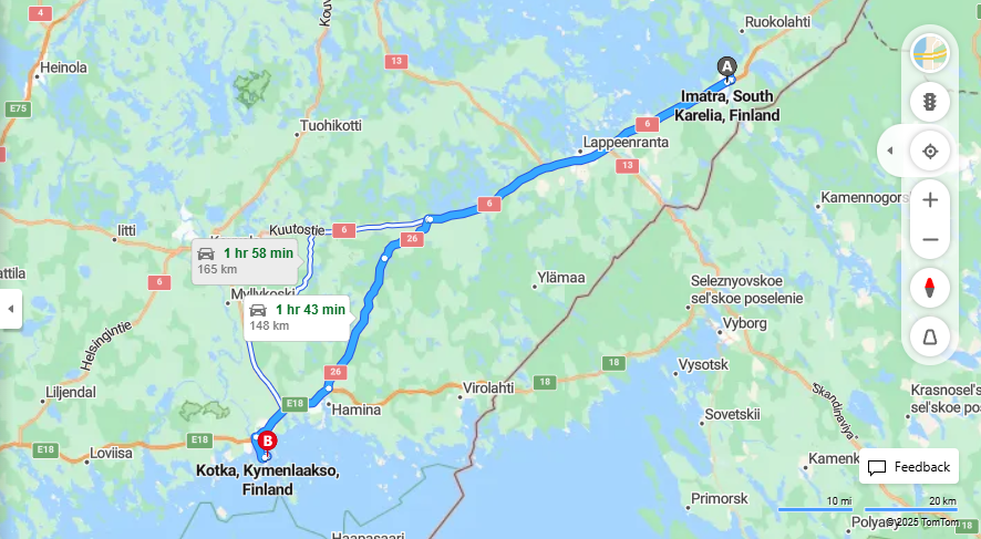 Matka Imatralta Kymenlaaksoon: Etaisyys, Ajo, Liikkumis- ja Matkustamisvaihtoehdot