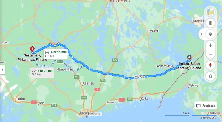 Matka Imatralta Sastamalalle - Etaisyys, Ajo, Kuljetus ja Matkustusvaihtoehdot