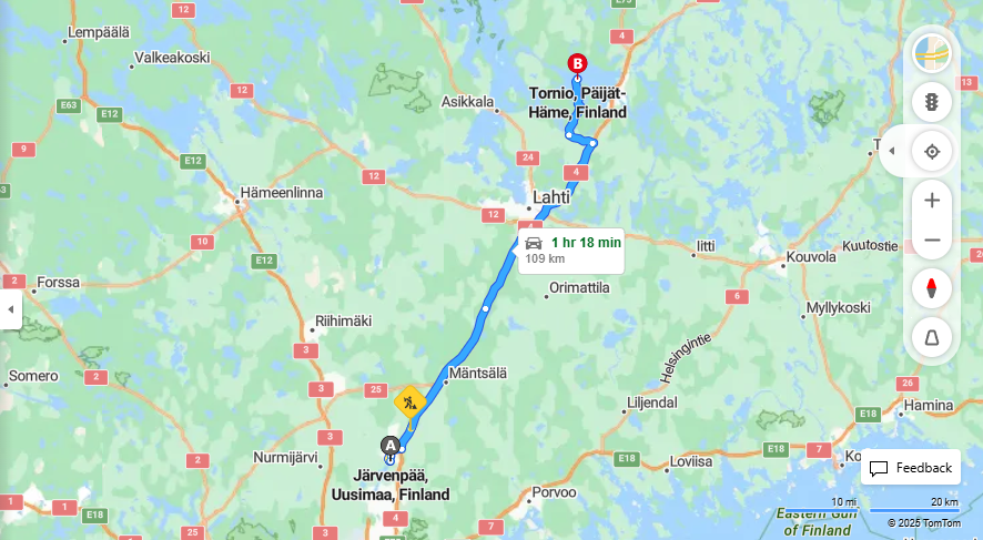 Matka Jarvenpaasta Tornioon - Etaisyys, Ajo, Kuljetus ja Matkavaihtoehdot