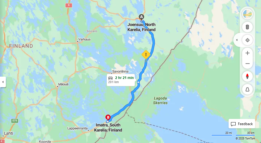 Matka Joensuusta Imatralle - Etaisyys, Ajo, Kuljetus ja Matkustusvaihtoehdot