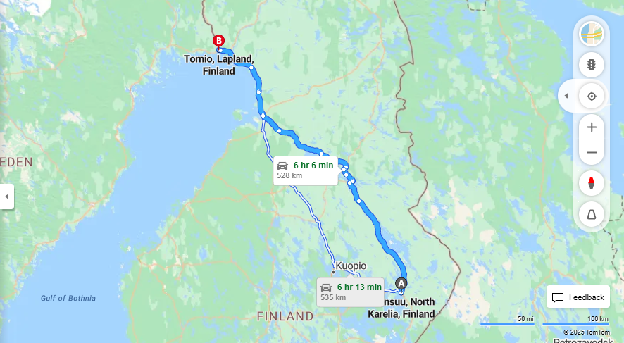Matka Joensuusta Tornioon - Etaisyys, Ajo, Kuljetus ja Matkustusvaihtoehdot