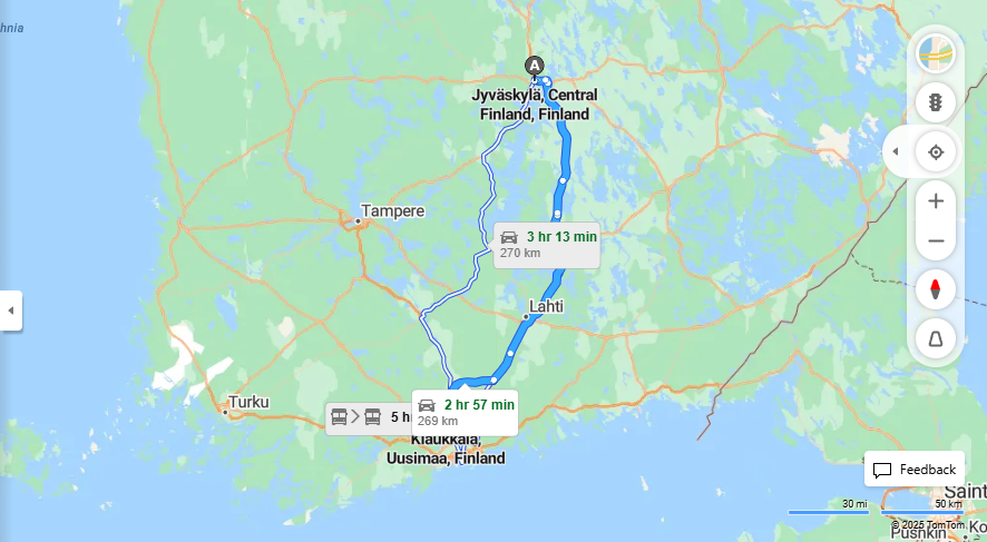 Matka Jyvaskylasta Klaukkalalle - Etaisyys, Ajo, Kuljetus ja Matkustusvaihtoehdot