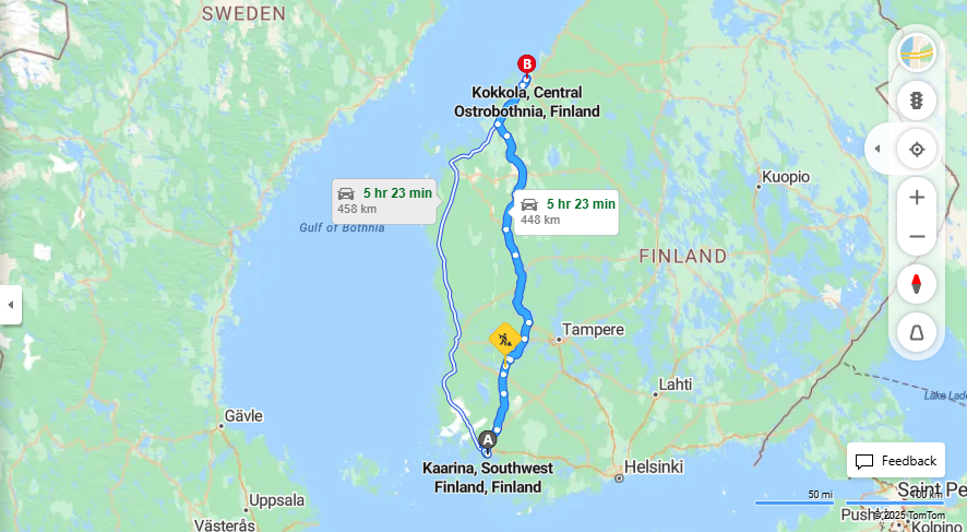 Matka Kaarinasta Kokkolaan - Etaisyys, Ajaminen, Kuljetus ja Matkustusvaihtoehdot