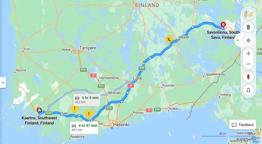 Matka Kaarinasta Savonlinnaan - Etaisyys, Ajoyhteydet ja Matkustusvaihtoehdot