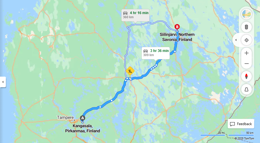 Matka Kangasalalta Siilinjarvelle - Etaisyys, Ajo, Kuljetus ja Matkustamisvaihtoehdot