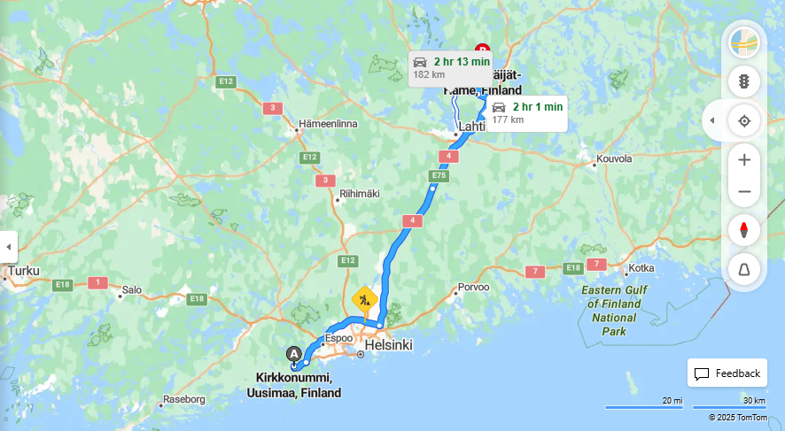 Matka Kirkkonummelta Tornioon - Etaisyys, Ajo, Kuljetus ja Matkustusmahdollisuudet