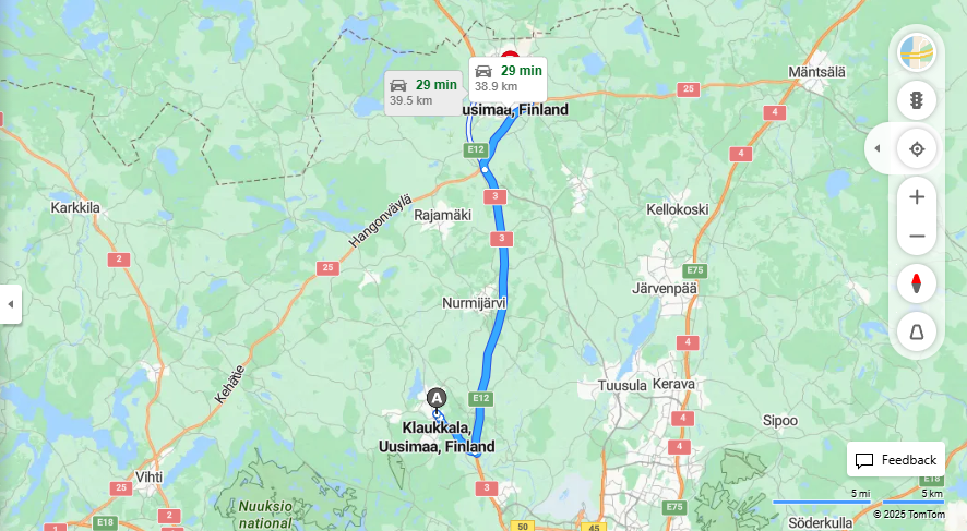 Matka Klaukkalasta Hyvinkaaseen - Etaisyys, Ajo, Kuljetus ja Matkustusvaihtoehdot