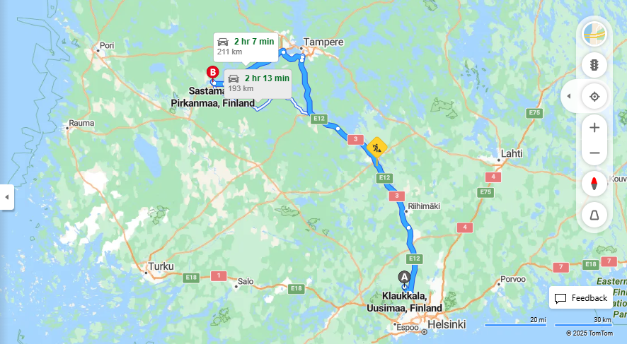 Matka Klaukkalasta Sastamalaan - Etaisyys, Ajaminen, Liikkumisvaihtoehdot ja Matkustaminen