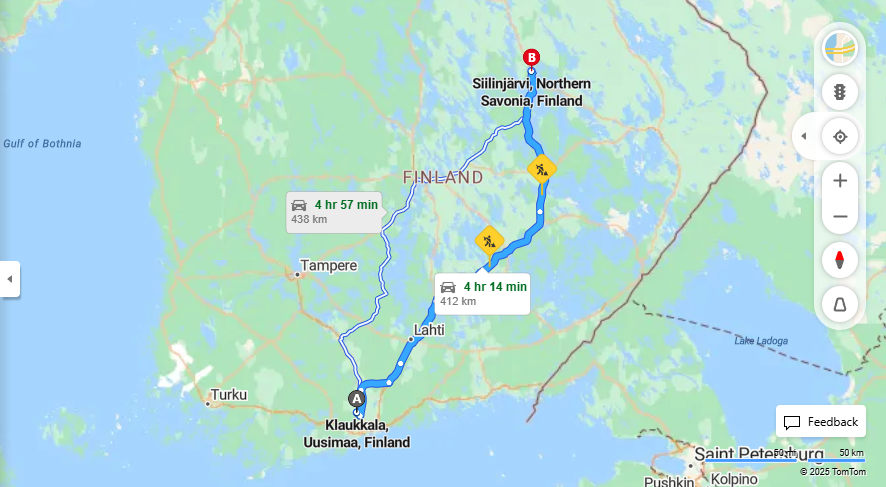 Matka Klaukkalasta Siilinjarvelle - Etaisyys, Ajo, Liikenne ja Matkustusmahdollisuudet