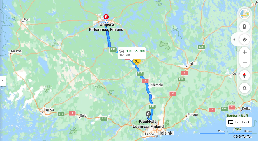 Matka Klaukkalasta Tampereelle - Etaisyys, Ajo, Liikkumis- ja Matkavaihtoehdot