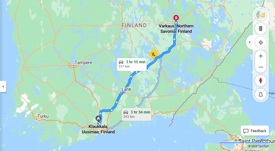 Matka Klaukkalasta Varkauteen - Etaisyys, Ajaminen, Liikenne ja Matkavaihtoehdot