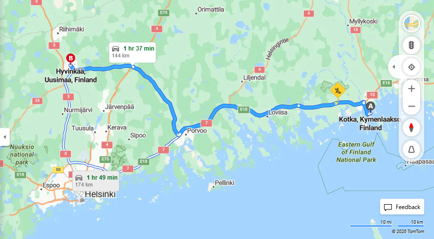Matka Kotkasta Hyvinkaaseen - Valimatka, Ajomatka, Kuljetus ja Matkustusvaihtoehdot