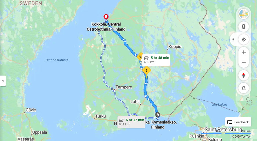 Matka Kotkasta Kokkolaan - Etaisyys, Ajo, Kuljetus ja Matkustusvaihtoehdot