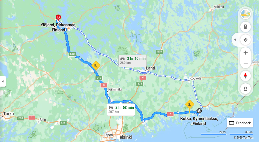 Matka Kotkasta Ylojarvelle - Etaisyys, Ajaminen, Kuljetus ja Matkustusvaihtoehdot