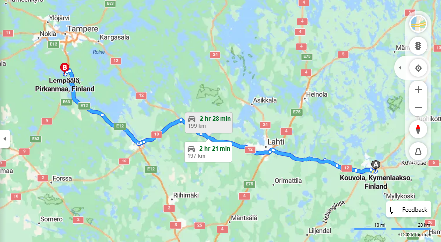 Matka Kouvolasta Lempaalaan - Etaisyys, Ajaminen, Liikenne ja Matkustusvaihtoehdot
