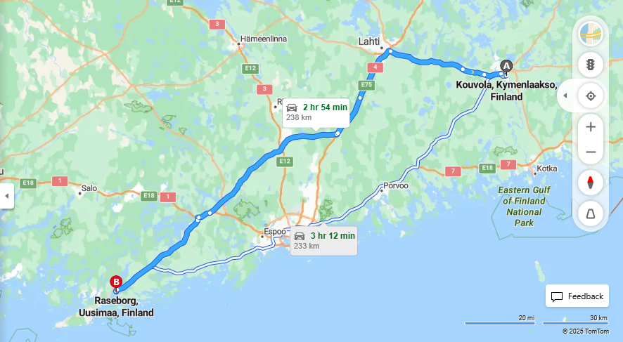 Matka Kouvolasta Raseporiin - Etaisyys, Ajaminen, Kuljetus ja Matkustusvaihtoehdot