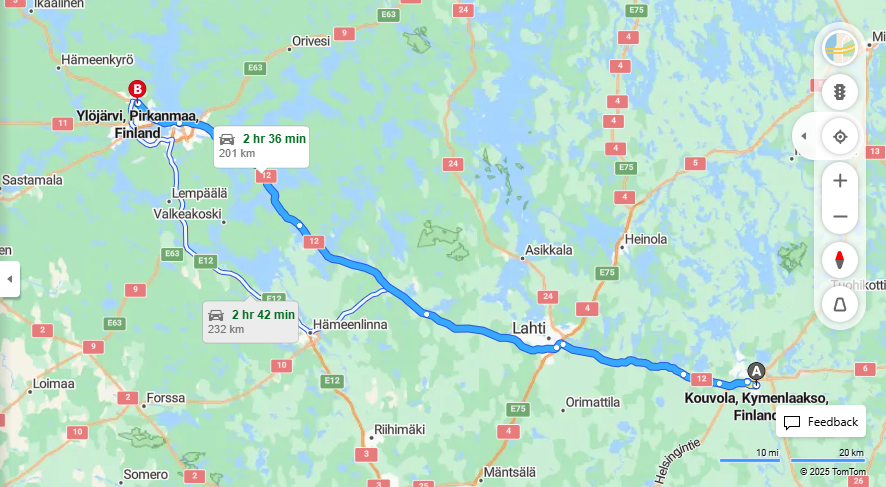 Matka Kouvolasta Ylojarvelle - Etaisyys, Ajo, Liikenne ja Matkustamismahdollisuudet