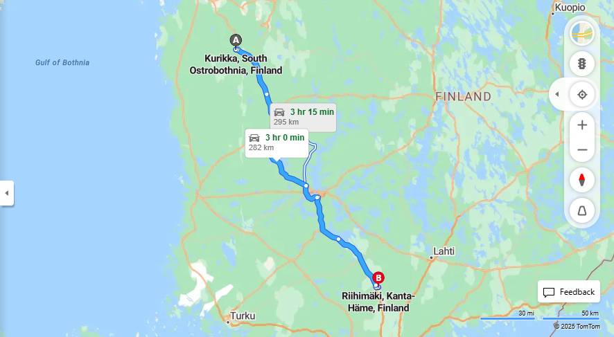 Matka Kurikasta Riihimaelle - Etaisyys, Ajo, Kuljetus ja Matkustusvaihtoehdot