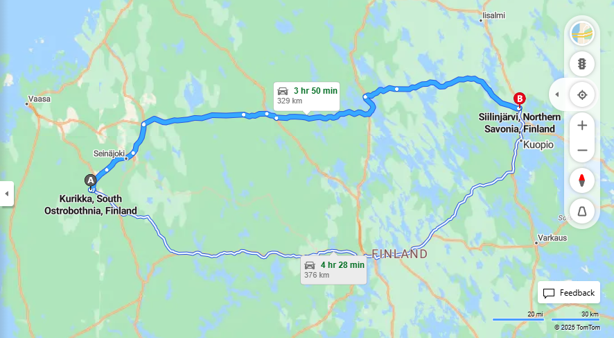 Matka Kurikasta Siilinjarvelle - Etaisyys, Ajo, Kuljetus ja Matkustusmahdollisuudet