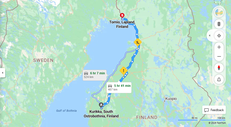 Matka Kurikasta Tornioon - Etaisyys, Ajo, Kuljetus ja Matkustusvaihtoehdot
