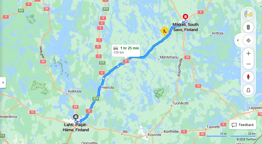 Matka Lahdesta Mikkeliin - Etaisyys, Ajo, Kuljetus ja Matkustusmahdollisuudet