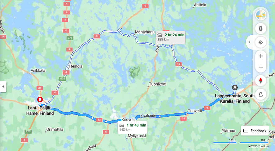 Matka Lappeenrannasta Lahteen - Etaisyys, Ajo, Kuljetus ja Matkustusvaihtoehdot