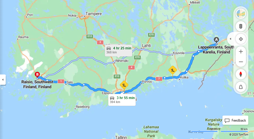 Matka Lappeenrannasta Raisioon - Etaisyys, Ajo, Kuljetus ja Matkustusvaihtoehdot