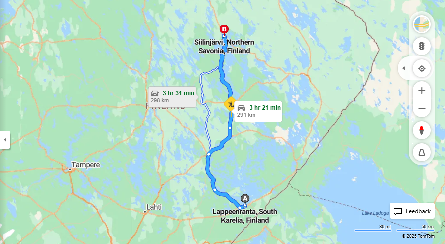 Matka Lappeenrannasta Siilinjarvelle - Etaisyys, Ajoneuvot, Kuljetus ja Matkustamisvaihtoehdot