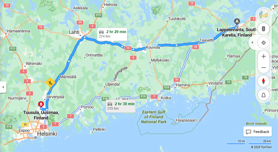 Matka Lappeenrannasta Tuusulaan - Etaisyys, Ajo, Liikkumismahdollisuudet ja Matkustusvaihtoehdot