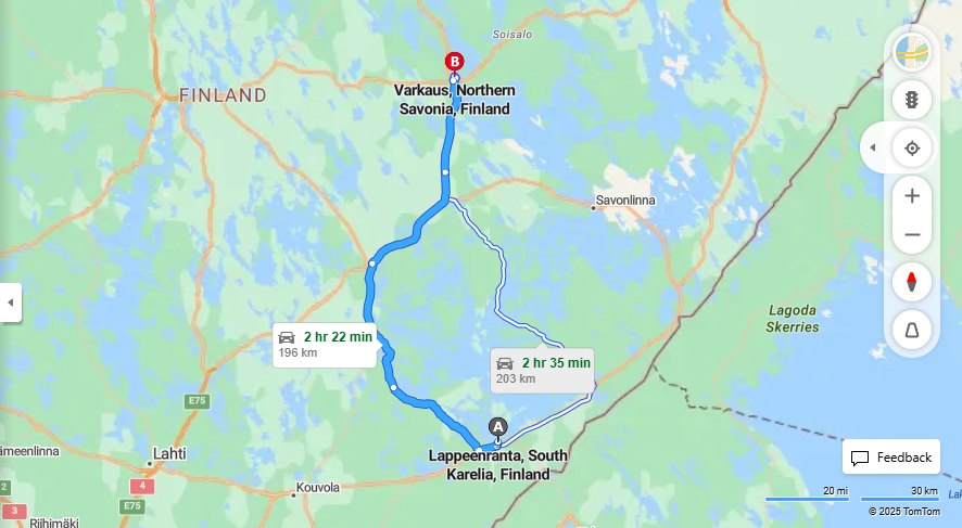 Matka Lappeenrannasta Varkauteen - Etaisyys, Ajaminen, Kuljetus ja Matkustusvaihtoehdot